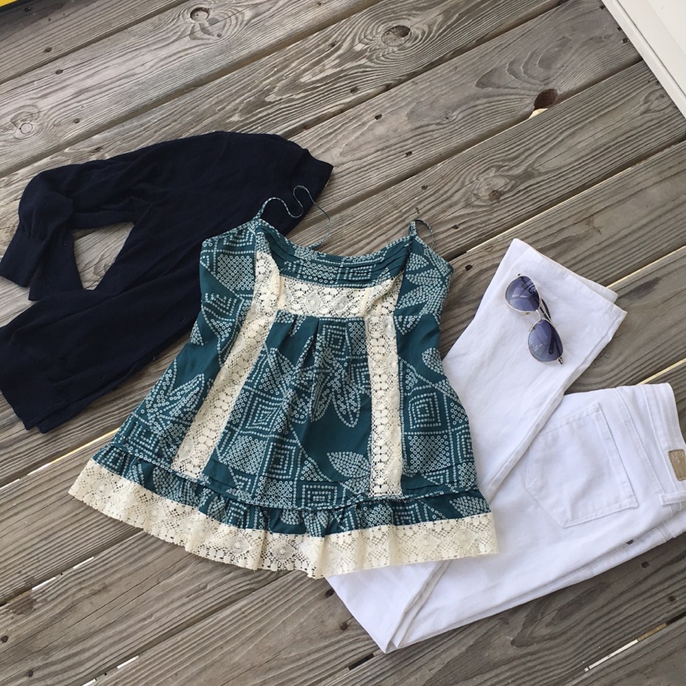 BCBG silk top, like new